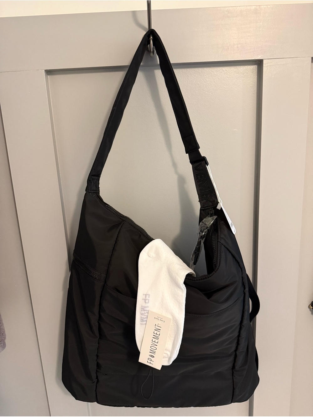 no time zones Free People carryall tote black + FREE socks
